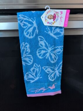 Signed Blue Butterfly Kitchen Towel by Dolly Parton